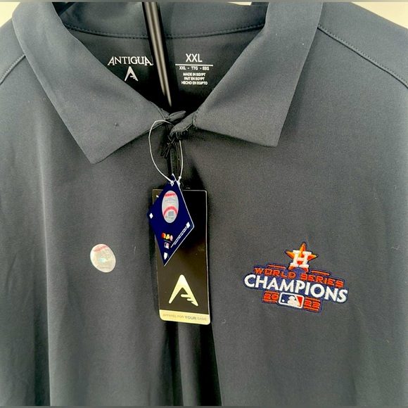 Houston Astros 2022 World Series Championship Polo - Charcoal - XXL - NWT - Picture 4 of 6